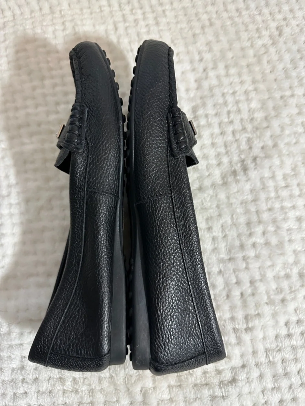 Coach Fredrica Black Leather Loafers Size 8 - Picture 4 of 7